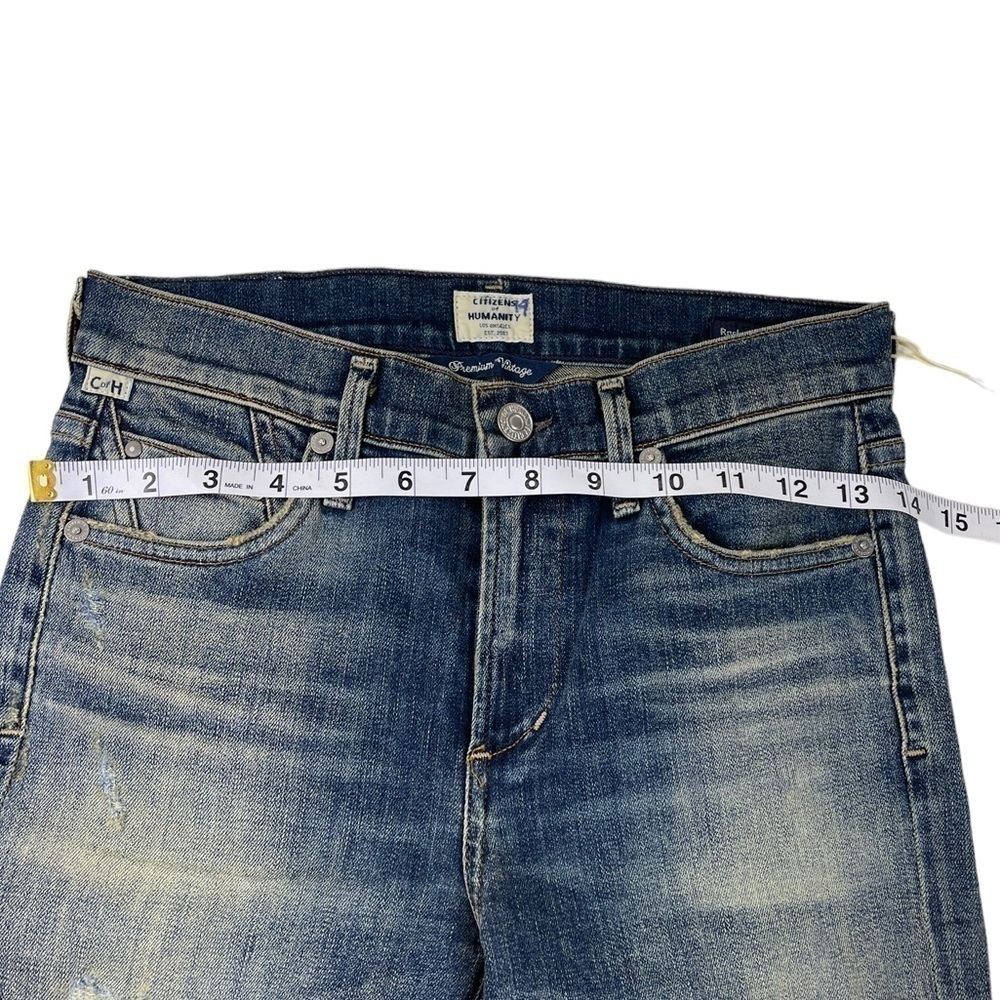 Citizens of Humanity rocket crop high rise skinny jeans distressed size 25 - Picture 4 of 12